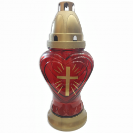 ΓΥΑΛΙΝΟ ΗΛΕΚΤΡΙΚΟ ΚΑΝΤΗΛΙ ΣΕ ΣΧΗΜΑ ΚΑΡΔΙΑΣ 150 ΗΜΕΡΩΝ