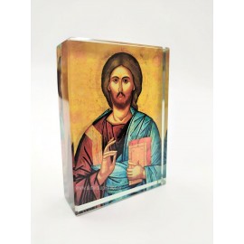 ΙΗΣΟΥΣ ΧΡΙΣΤΟΣ ΓΥΑΛΙΝΟ ΕΙΚΟΝΑΚΙ